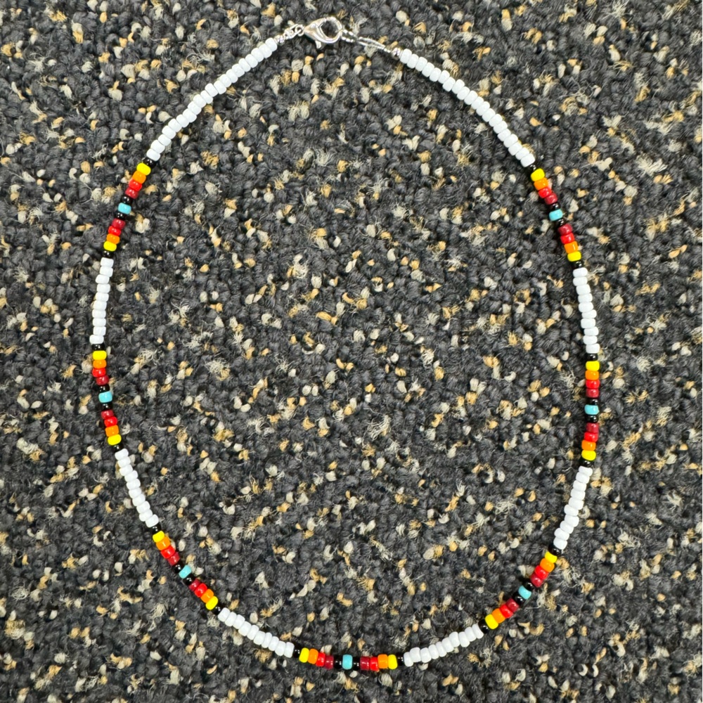 Western beaded choker necklace